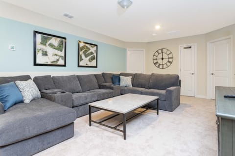 Seating area in the loft space.