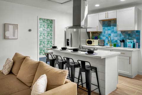 Unit 2: Full dine-in kitchen and open living area