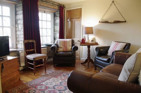 Lounge area at The Old Wheelhouse, The Mill in West Burton, Wensleydale in the Yorkshire Dales