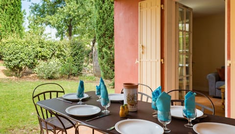 Enjoy meals outside on the terrace.