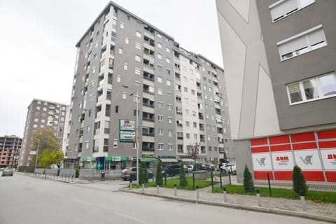 The apartment is part of a modern residential building complex.