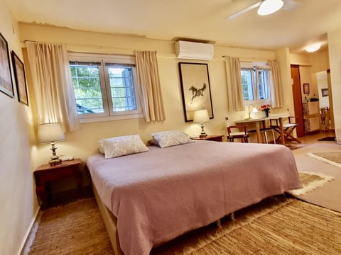 The studio can be arranged to have one king size bed or 2 single. Your choice!