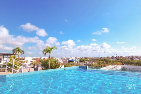 Rooftop pool where you can cool off between trips to the beach.