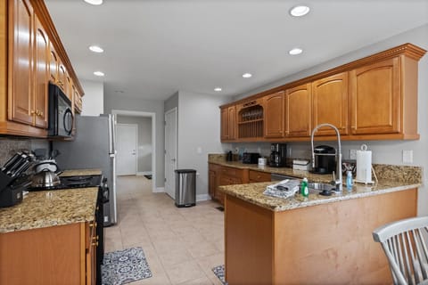 Fully equipped kitchen with walk in pantry