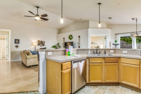Our kitchen provides the perfect spot for cooking and entertaining, with plenty of counter space and all the necessary amenities.