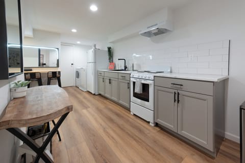 The lower floor of the home is accessible via a staircase inside OR outside.