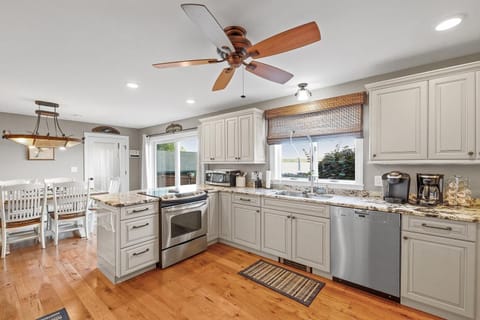 open and airy large kitchen