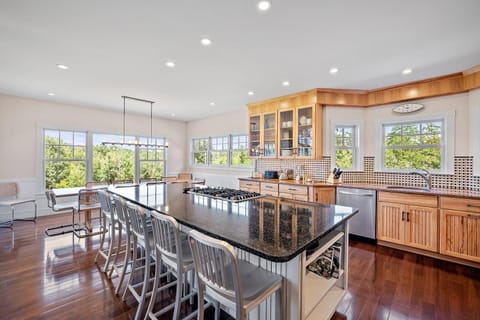 gorgeous kitchen with kitchen island seating