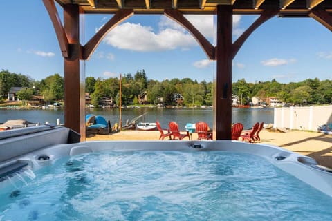 If there is no snow, the beach is open! If there is snow, the hot tub is always open. And of course, winter skiing and tubing are mere minutes away. 