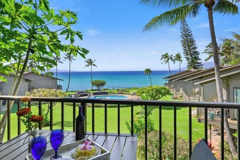 This stunning view from the lanai is just waiting for you and the family. Enjoy some laughs by the pool or have your own personal luau, your Oceanside paradise is waiting!