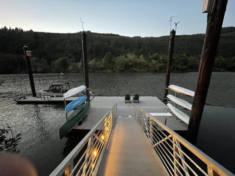 Deep water dock has room for two boats.  We also have kayaks and a canoe.
