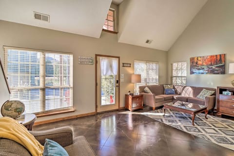 Heber Springs Vacation Rental | 3BR | 2.5BA | Stairs to Access | 1,525 Sq Ft