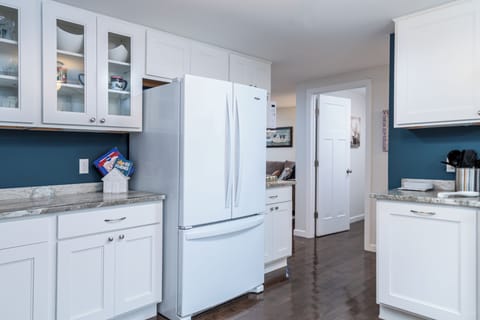 Plenty of cabinet space and essentials. Perfect for longer stays!