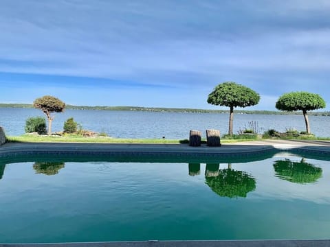 In ground swimming pool & Lake