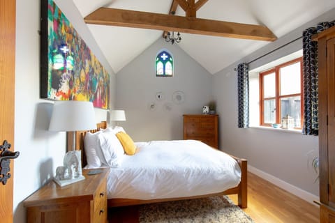 A double bedroom at Woodbury Cottage, Devon