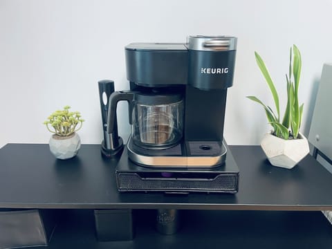 Keurig and brew pot.