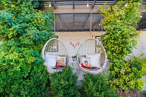 The egg wisdom chairs.  Nothing beats watching the sun rise over the LV strip.