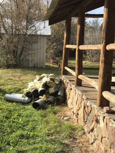 Out with the old forced air heater 