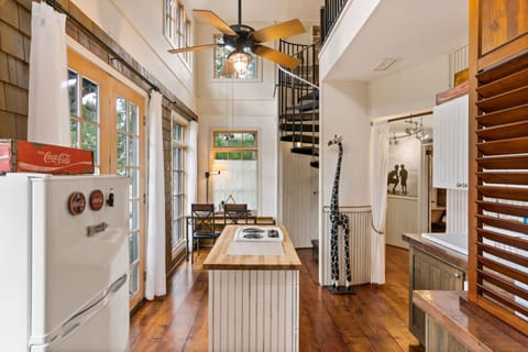 Open space view of kitchen