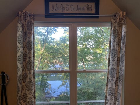 Lakeside and sunrise views from master