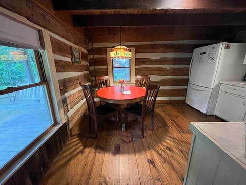 Dining area perfect for board games.