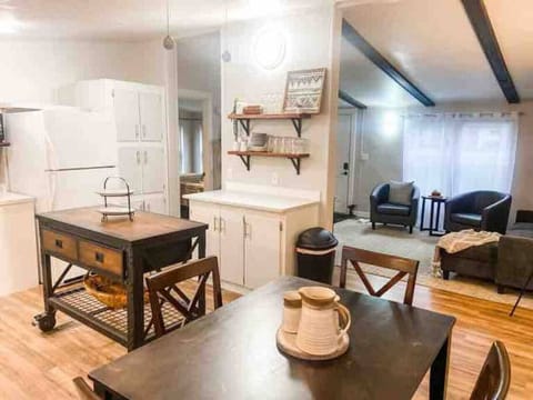 Gather round to share a meal at our rustic dining table