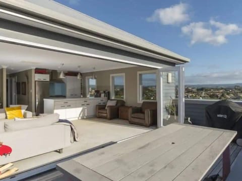 Large deck with BBQ