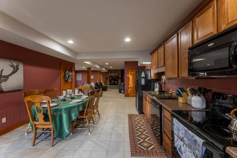 A second full kitchen downstairs