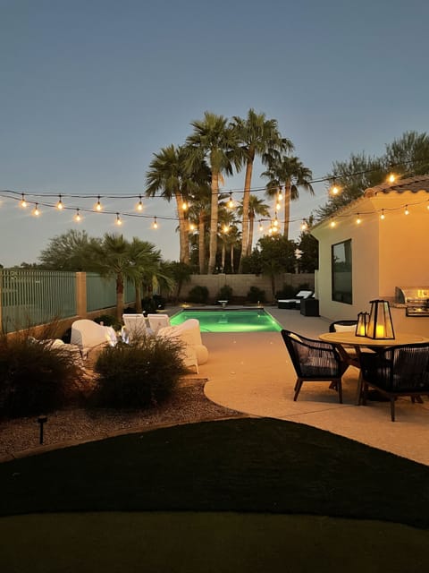 Outdoor Living at it's best.  Pool, putting green and 2 fire pits.