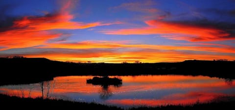Sunset in upper lake, view form back patio.