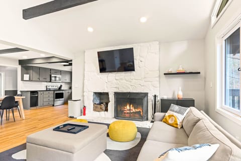 Cozy Living Room with Fireplace