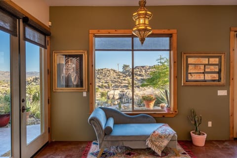 Seating area with a view.