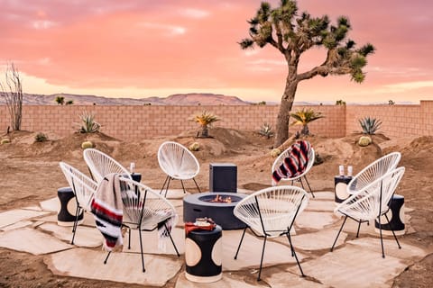 Hang by the fire pit when the sun goes down.