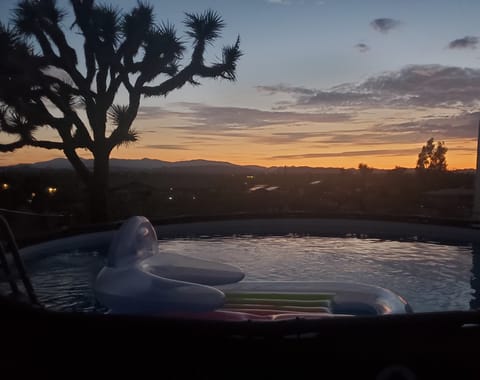 Pool at sunset