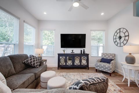 This living room is a great place to relax, sit back enjoy and have fun! 