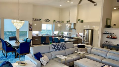 Dimmers on every light to create the ambience. 