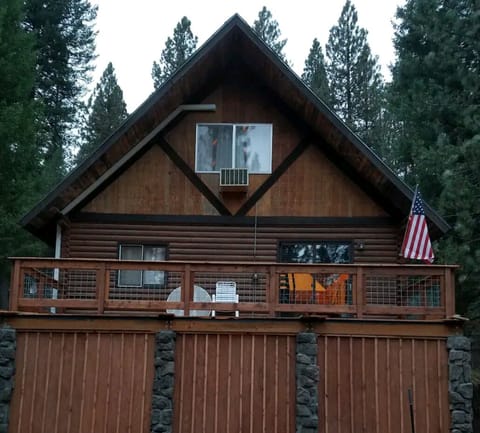 View of cabin from the road