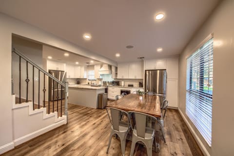 Kitchen with Stainless Steel Appliances.