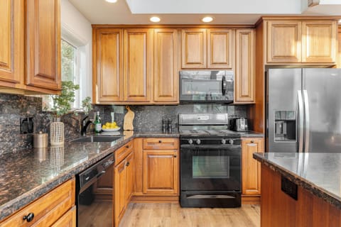 Modern appliances and plenty of prep space.