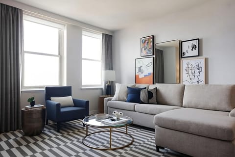 Stretch out on the sectional and relax in airy daylight.