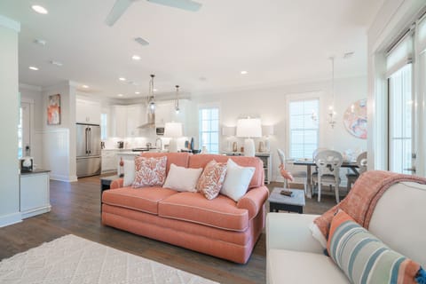 Large area with plenty of seating for the entire family to plan out the day.