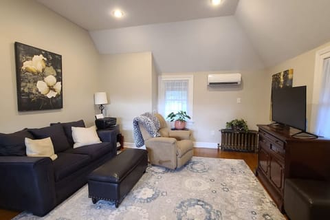 Comfortable seating and smart tv in living room