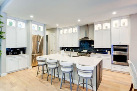 Fun Family times and conversations at kitchen bar