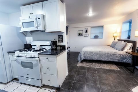 Downstairs kitchen and bedroom