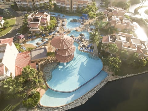 Start the day with sunlit pools and peaceful water views.