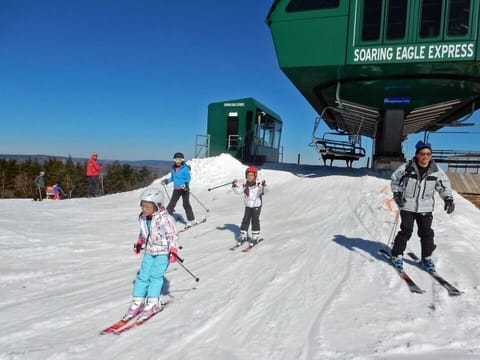 Across from The Dome Home, Soaring Eagle lift awaits to whisk you to the slopes.
