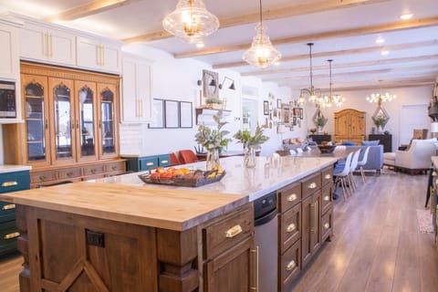 Large kitchen island/ family dining/ great room.