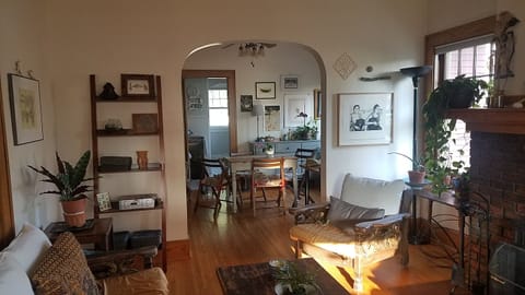 Living room, entry way