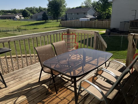 Deck outside the dining area.