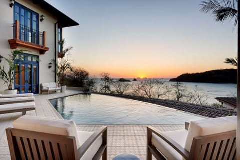 Sunset view from private pool